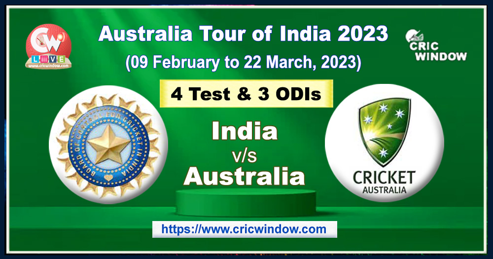 India Australia Test Match Schedule